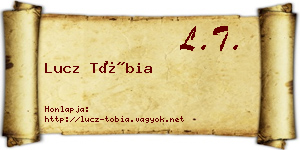 Lucz Tóbia névjegykártya